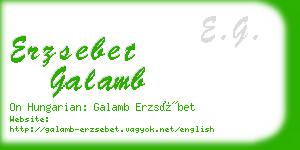 erzsebet galamb business card